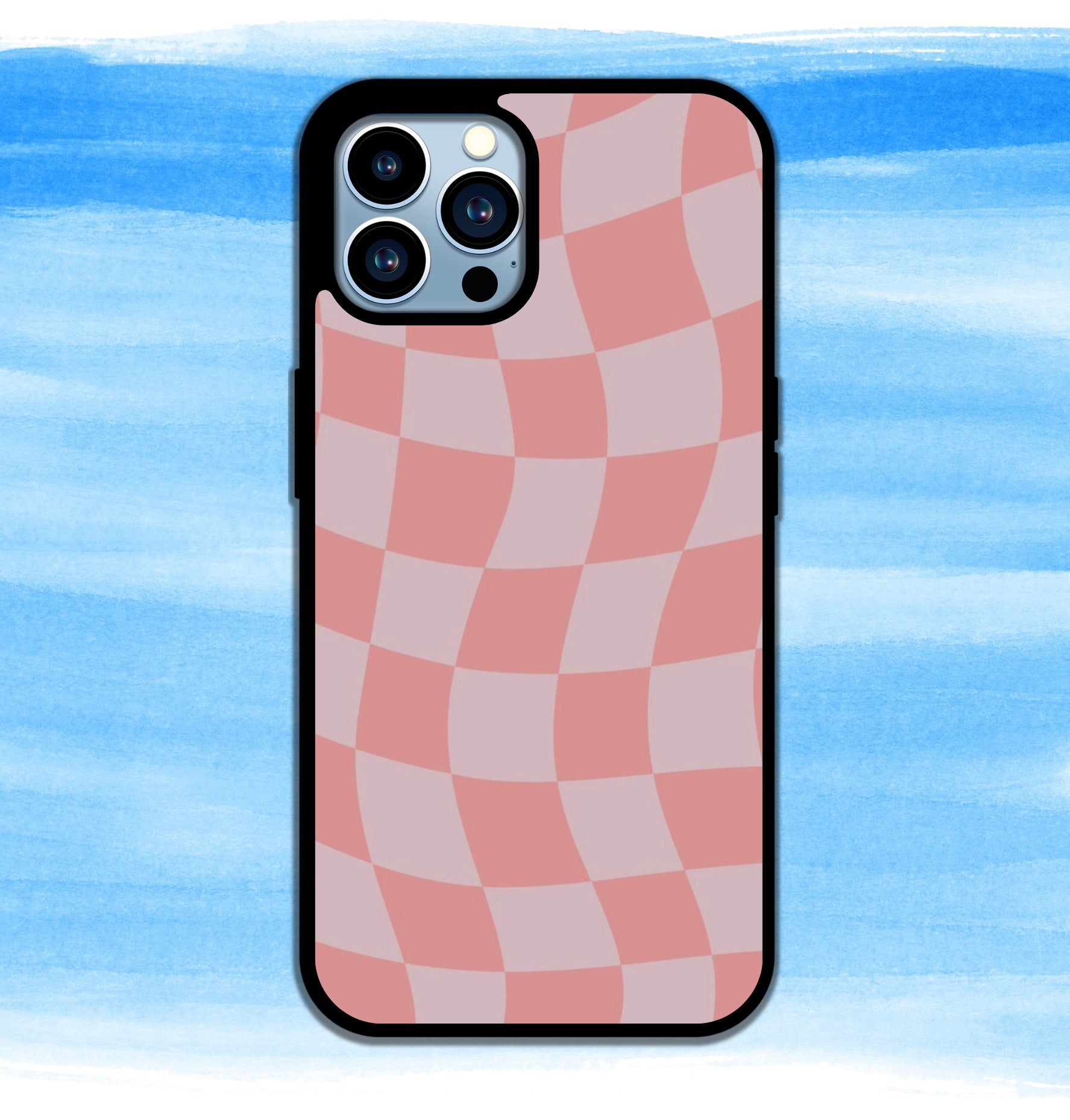 Pink Checkered Phone Case
