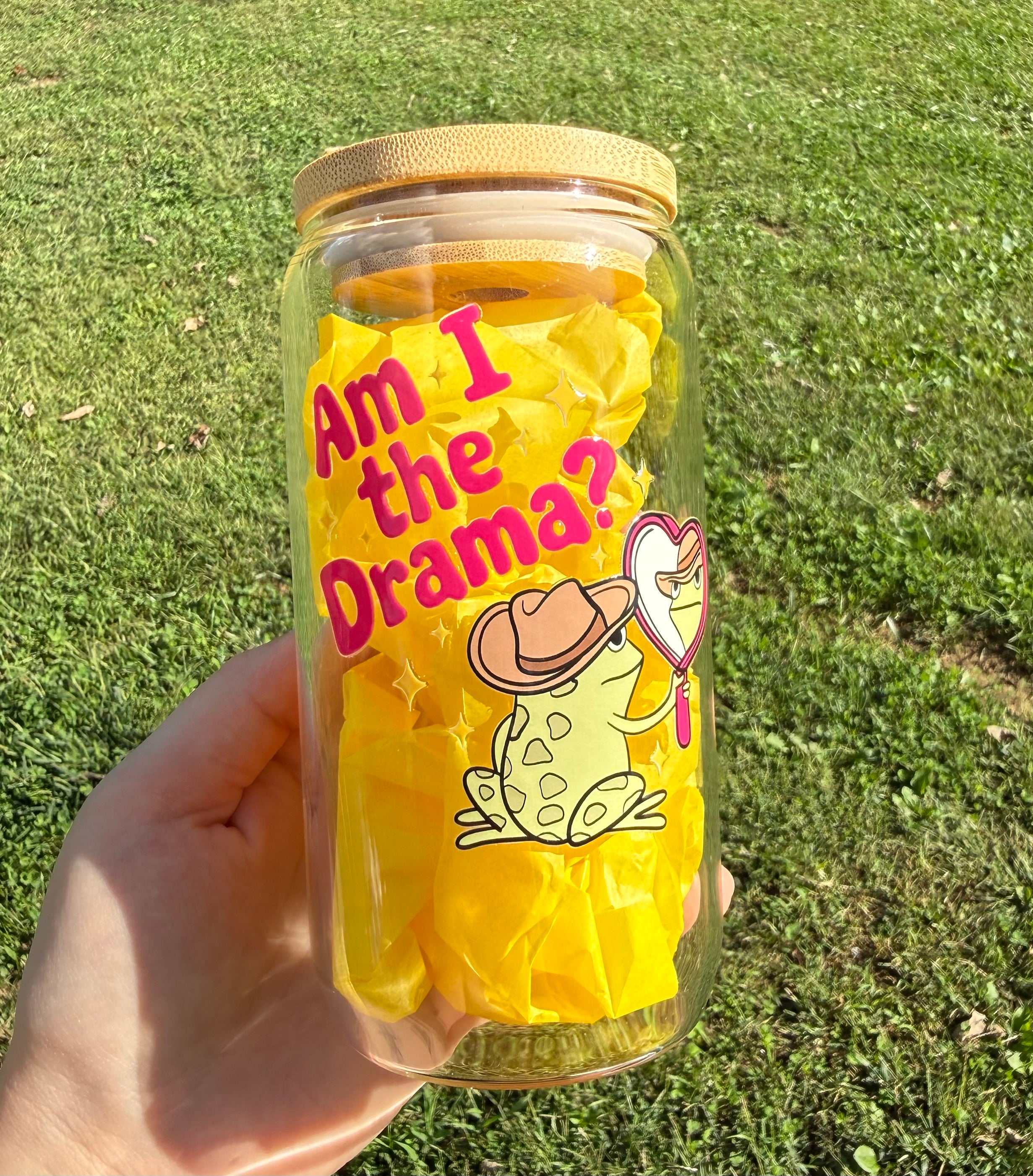 Am I The Drama Glass Cup