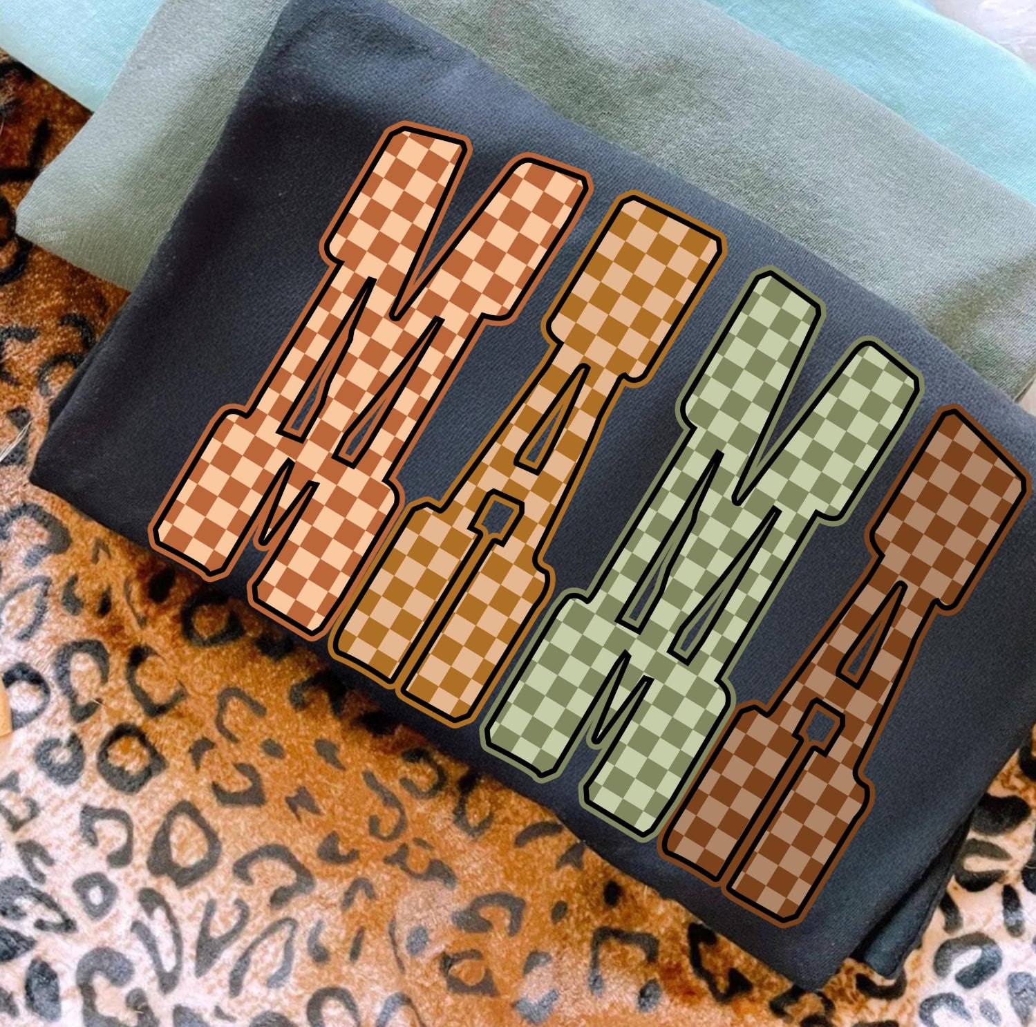 Mama Checkered Print