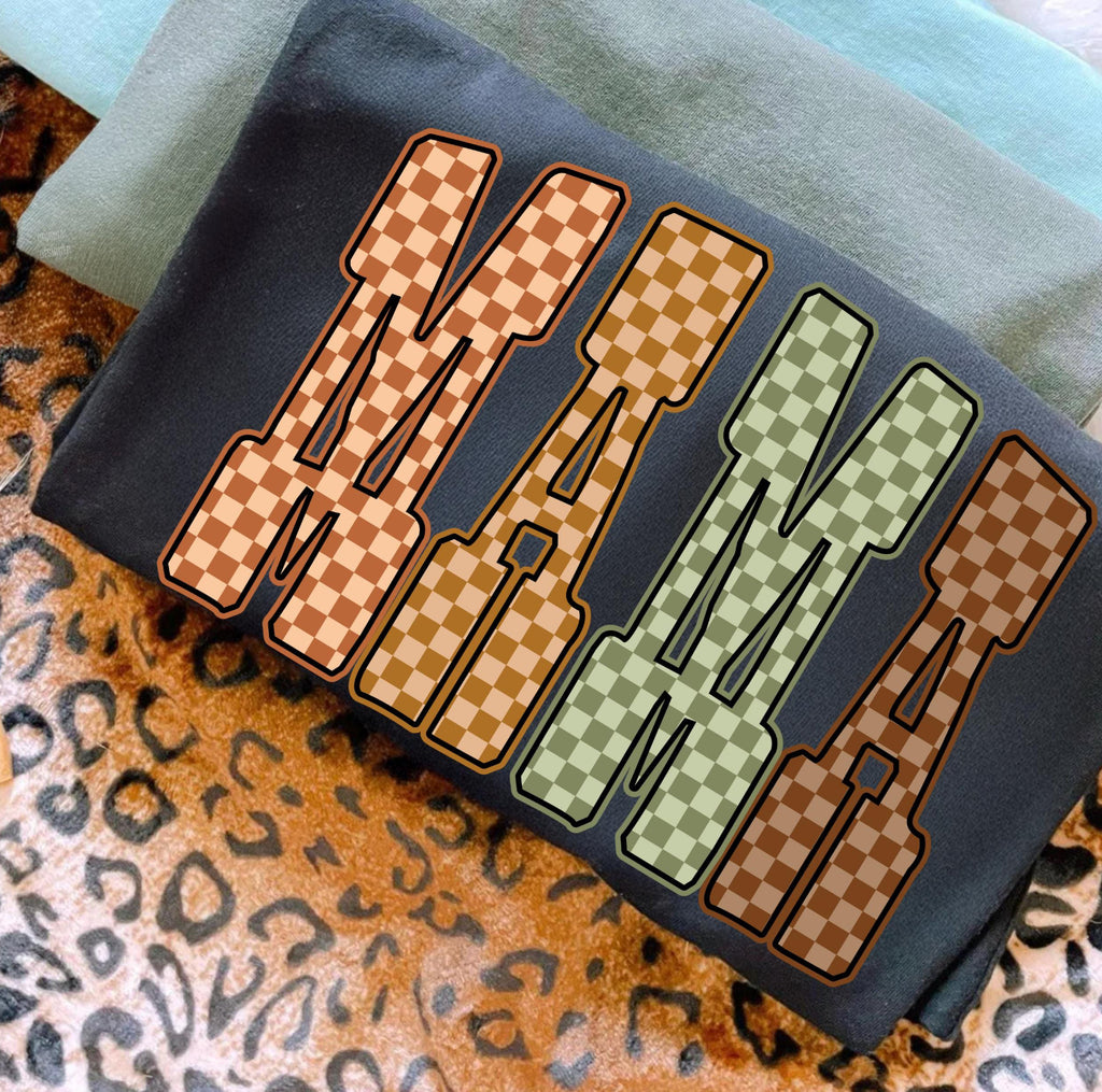 Mama Checkered Print